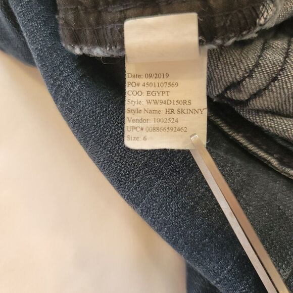 Nine West Women's Jeans High Rise Skinny Button Fly Dark Blue 5 Size 6 - Picture 9 of 9